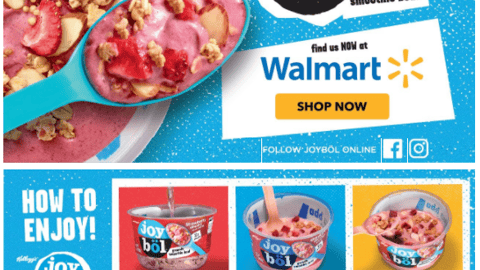 Kellogg's JoyBol 'Now at Walmart' Email